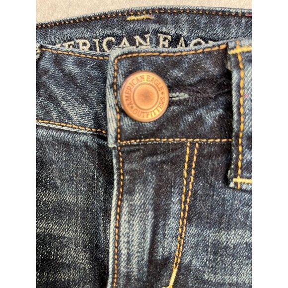 American Eagle Outfitters Womens Skinny Stretch Jeans Size 0 Dark Wash - Picture 9 of 16